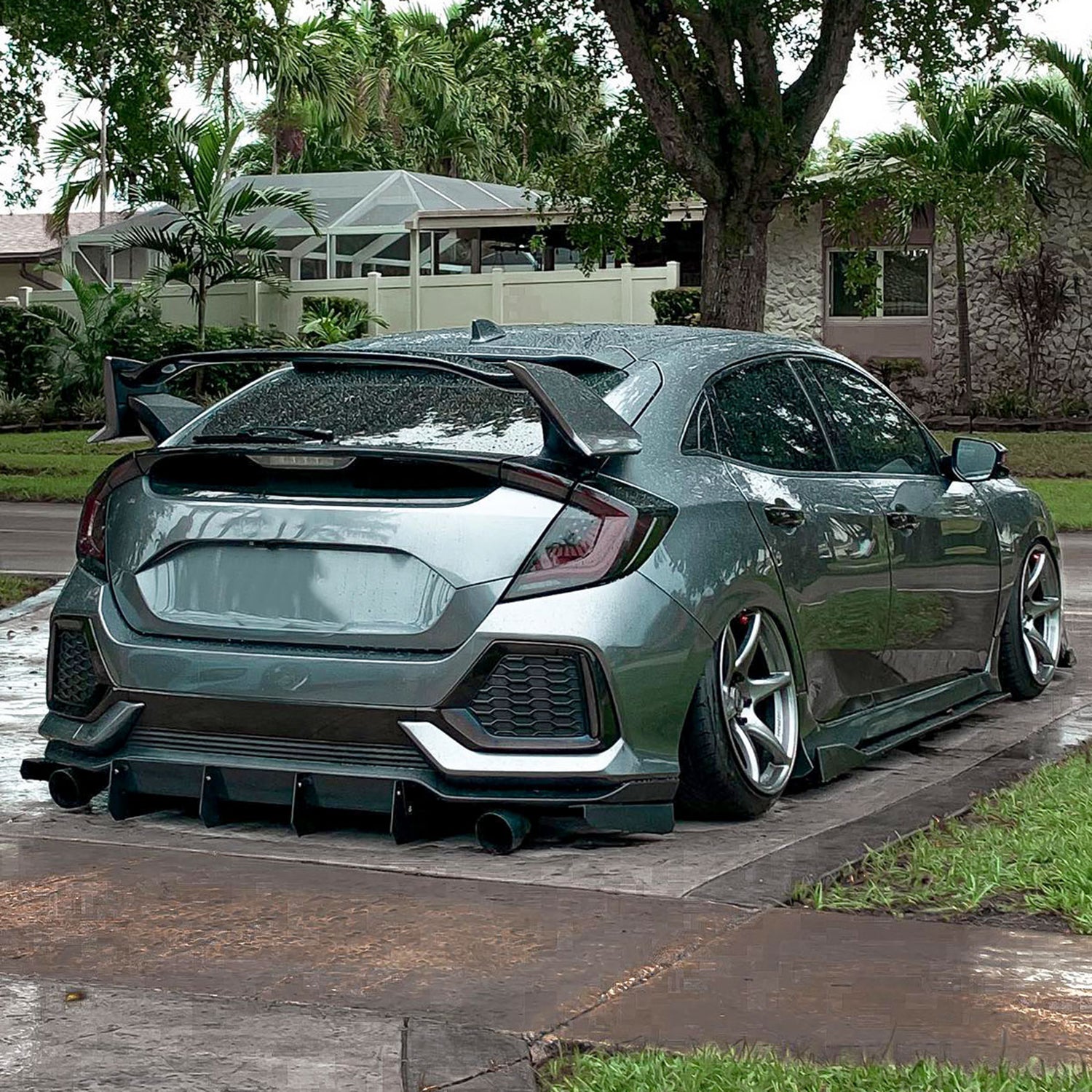 2017-2021 Honda Civic Hatchback LED Sequential Signal Tail Lights Black/Smoke