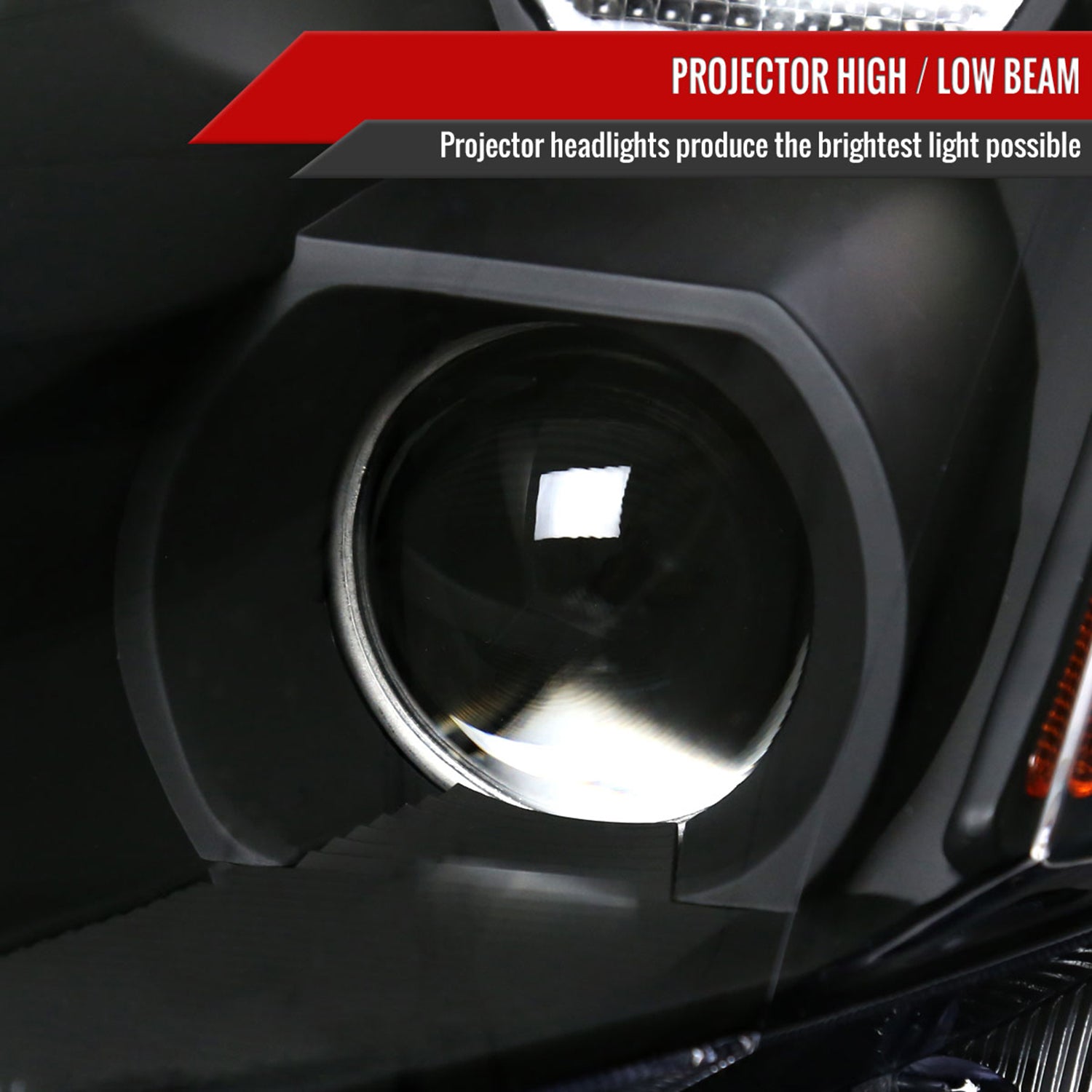 2004-2006 Nissan Maxima Projector Headlights Amber Reflectors Matt Black/Clear