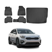 2017-2022 Kia Niro Hybrid Floor Mats & Cargo Liner Full Set All Weather Black