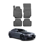 2017-2025 Alfa Romeo Giulia Floor Mats Liners Full Set All Weather Black