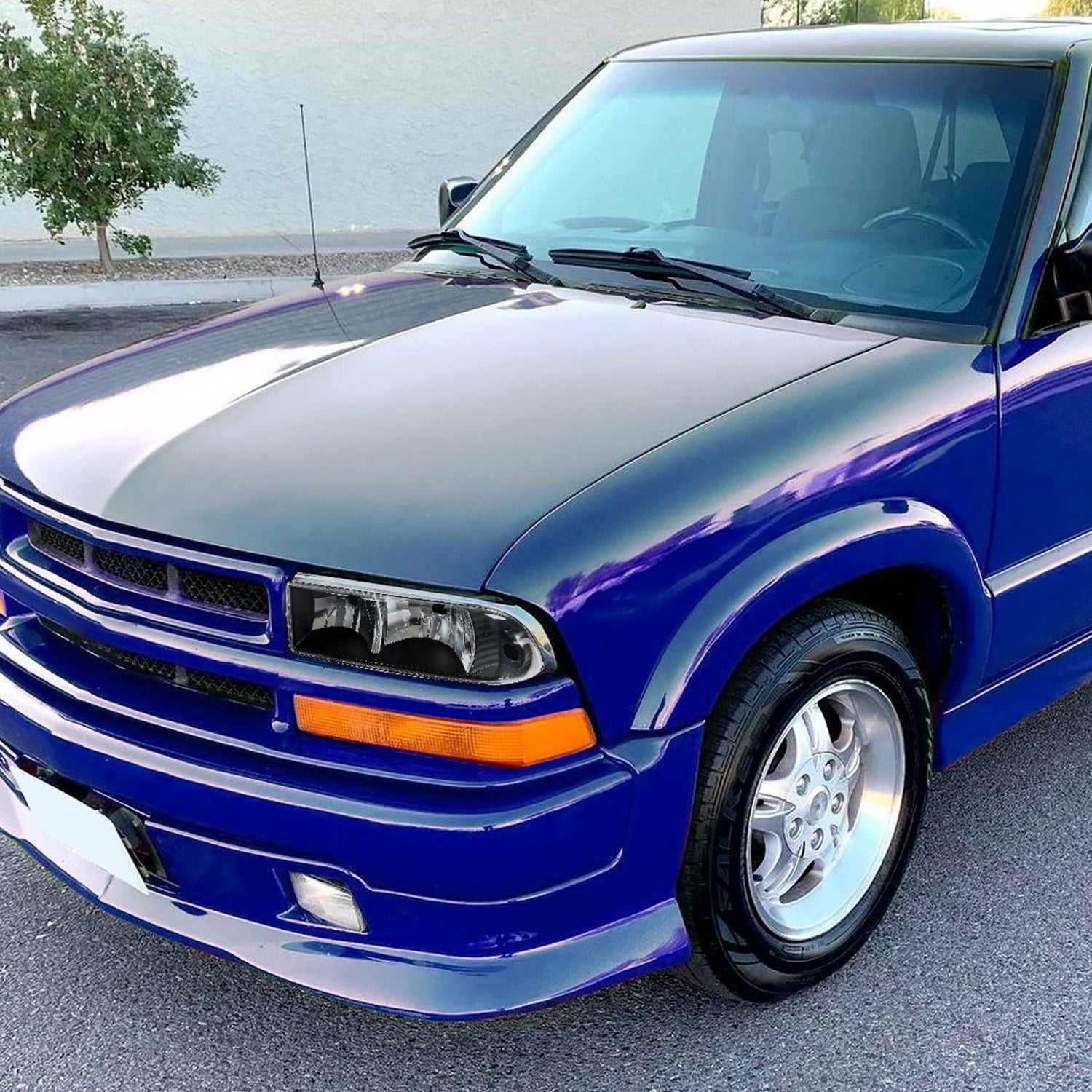 1998-2004 Chevy S10/Blazer Factory Style Headlights Matte Black/Clear Lens