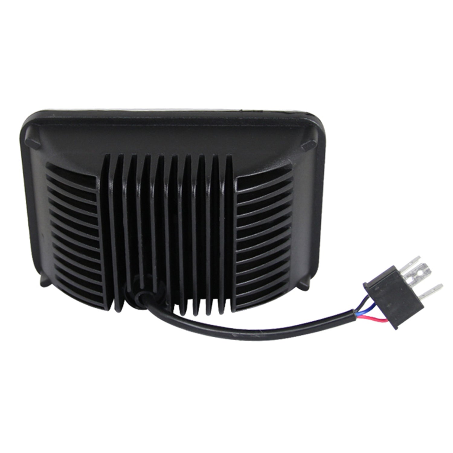 Universal 4"x6" 15-LED Sealed Beam Headlights w/ H4 Plug Black Alu Housing/PMMA