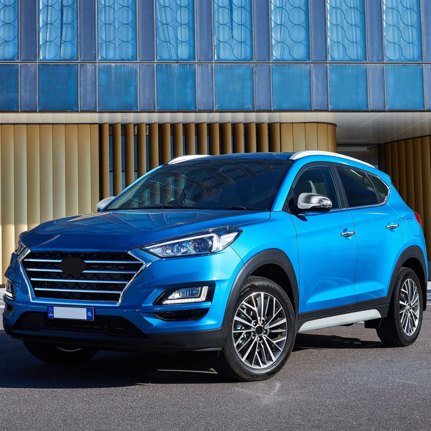 2016-2021 Hyundai Tucson Mirror Cover Caps Chrome 2Pcs ABS Plastic