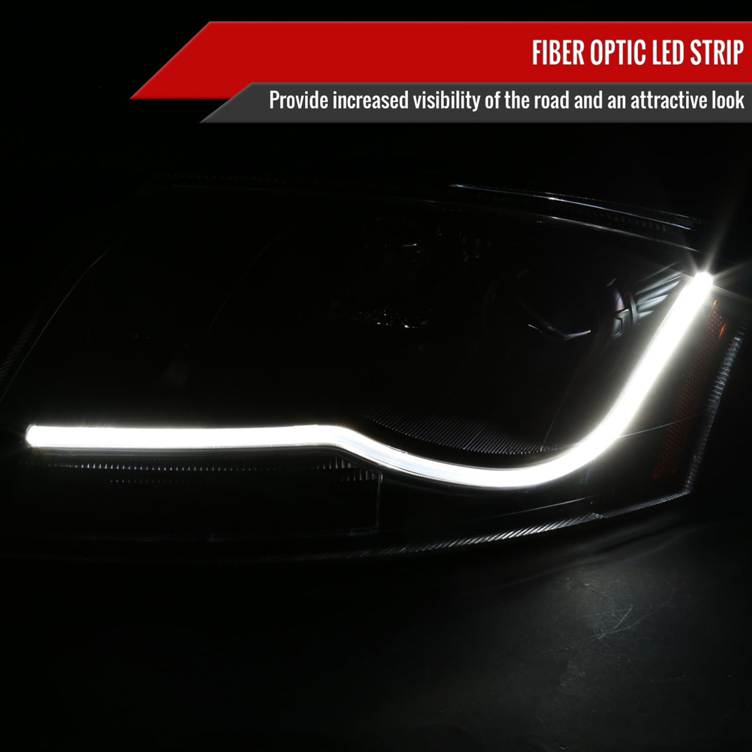 1999-2006 Audi TT LED Bar Projector Headlights Chrome Housing/Smoke Lens