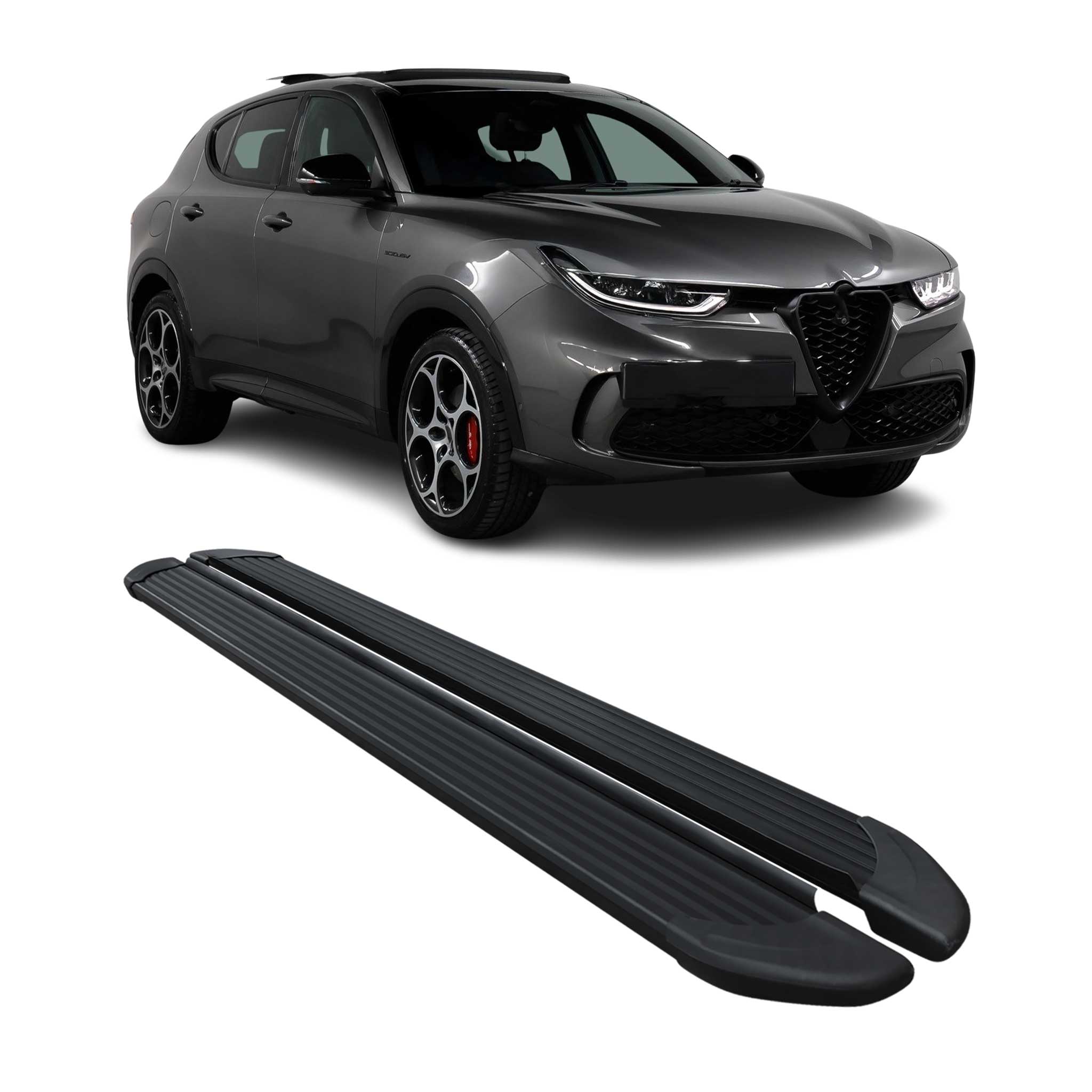 2023-2024 Alfa Romeo Tonale Running Boards Side Steps Black