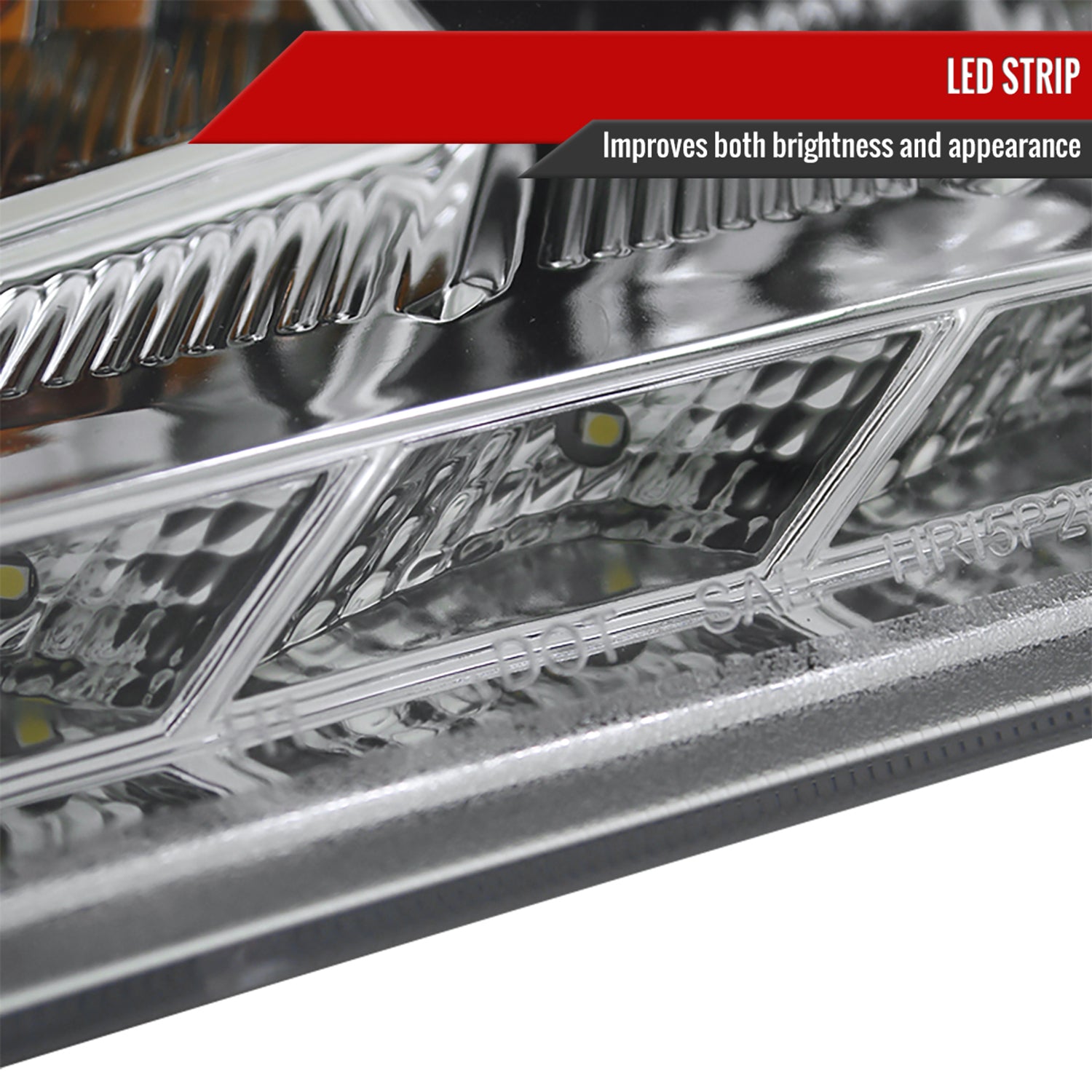 2010-2012 Hyundai Genesis Coupe Projector Headlights SMD LED Light Chrome