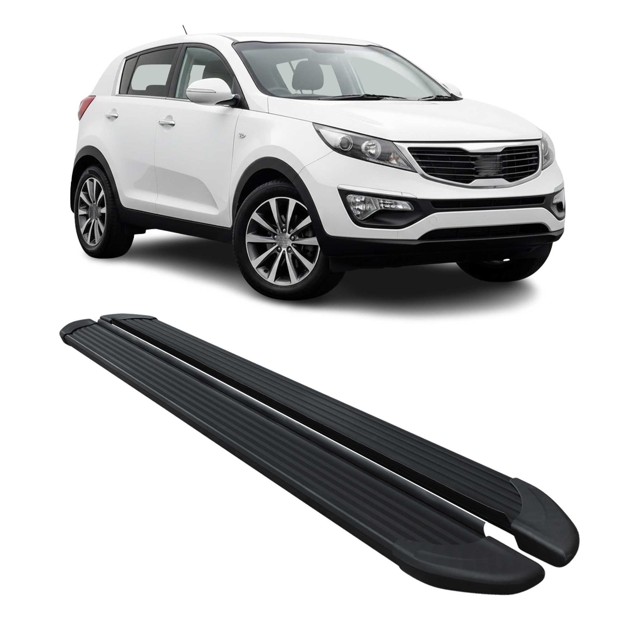 2011-2016 Kia Sportage Running Boards Side Steps Black