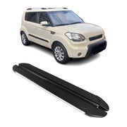 2010-2013 Kia Soul Running Boards Side Steps Silver & Black