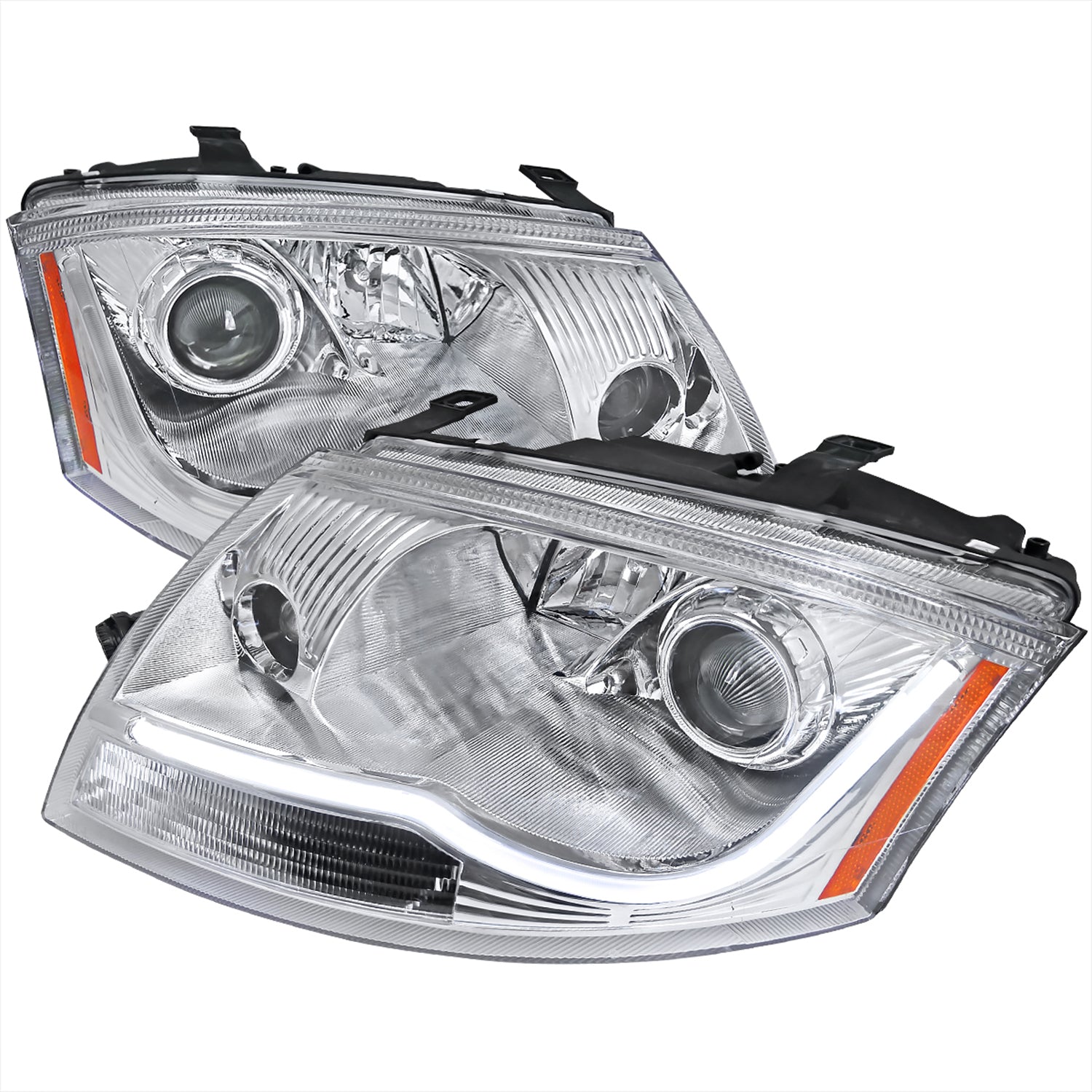 1999-2006 Audi TT LED Bar Projector Headlights Chrome Housing/Clear Lens