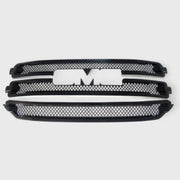 2016-2018 GMC Sierra 1500 Grille Overlay Gloss Black 3Pcs ABS Plastic