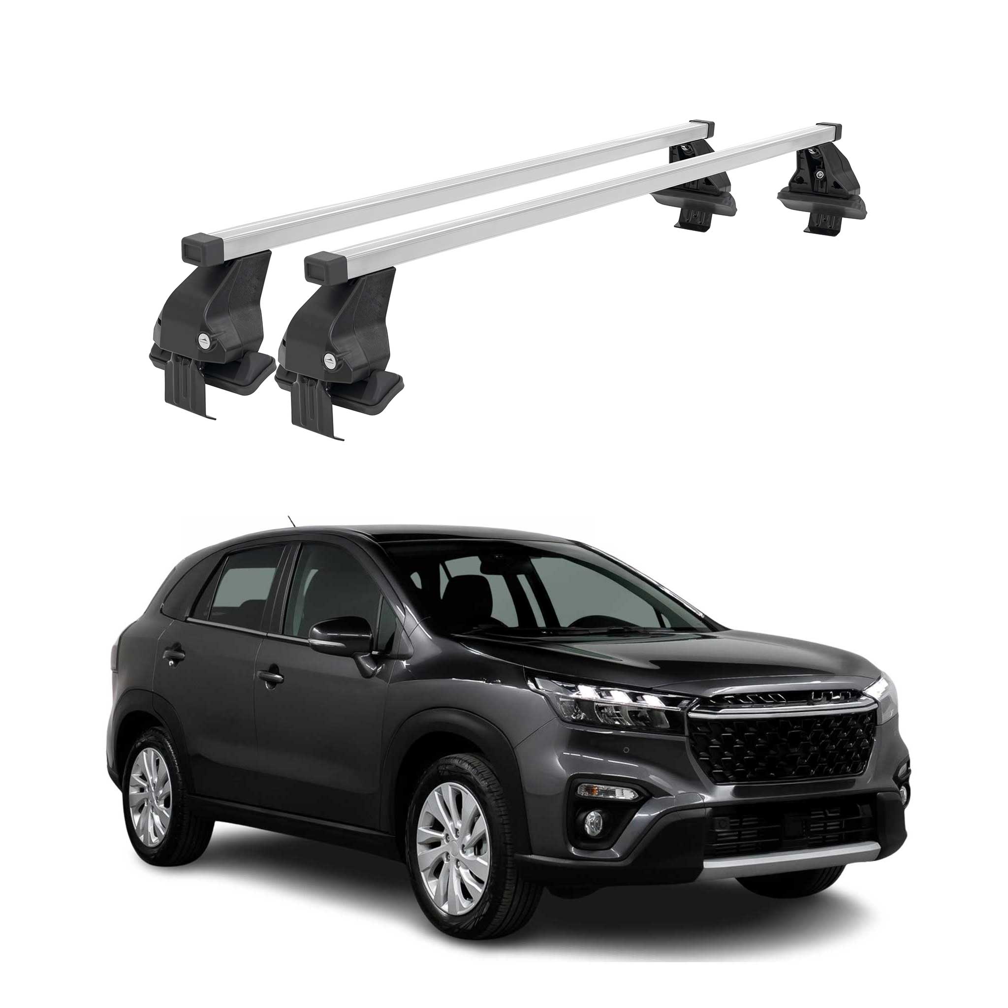 2016-2021 Suzuki SX4 S-Cross Roof Rack Cross Bars Silver