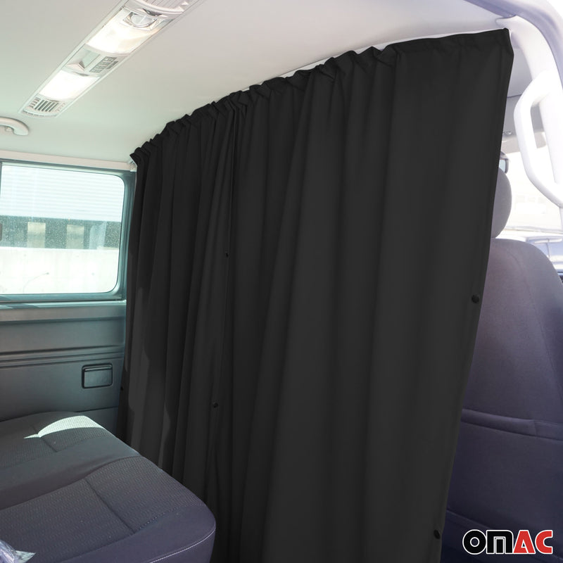 2016-2024 Mercedes Metris Cabin Divider Curtains Privacy Curtains Black 2 Curtains