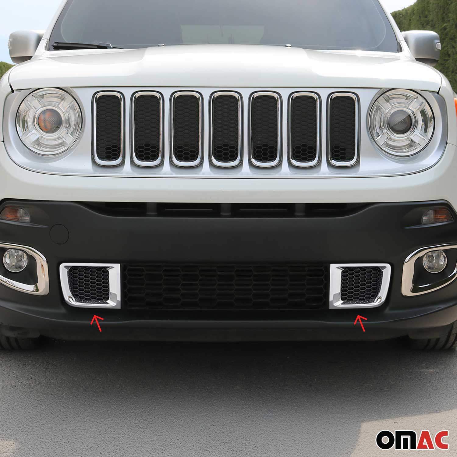 2015-2018 Jeep Renegade Front Bumper Grill Frame Molding Trim