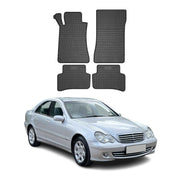 2001-2009 Mercedes C Class W203 Floor Mats Liners Full Set All Weather Rubber Black