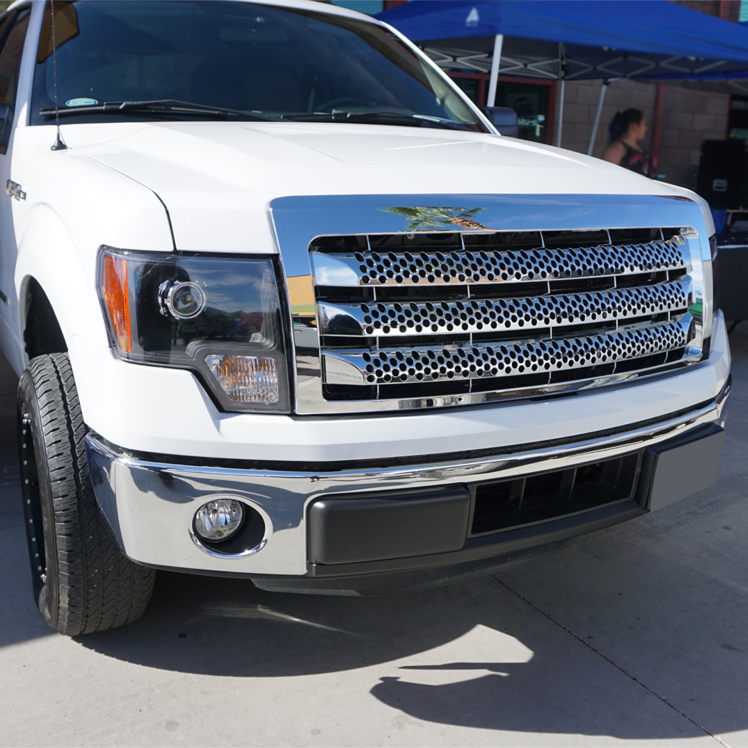 2009-2014 Ford F-150 Chrome ABS Round Hole Grille