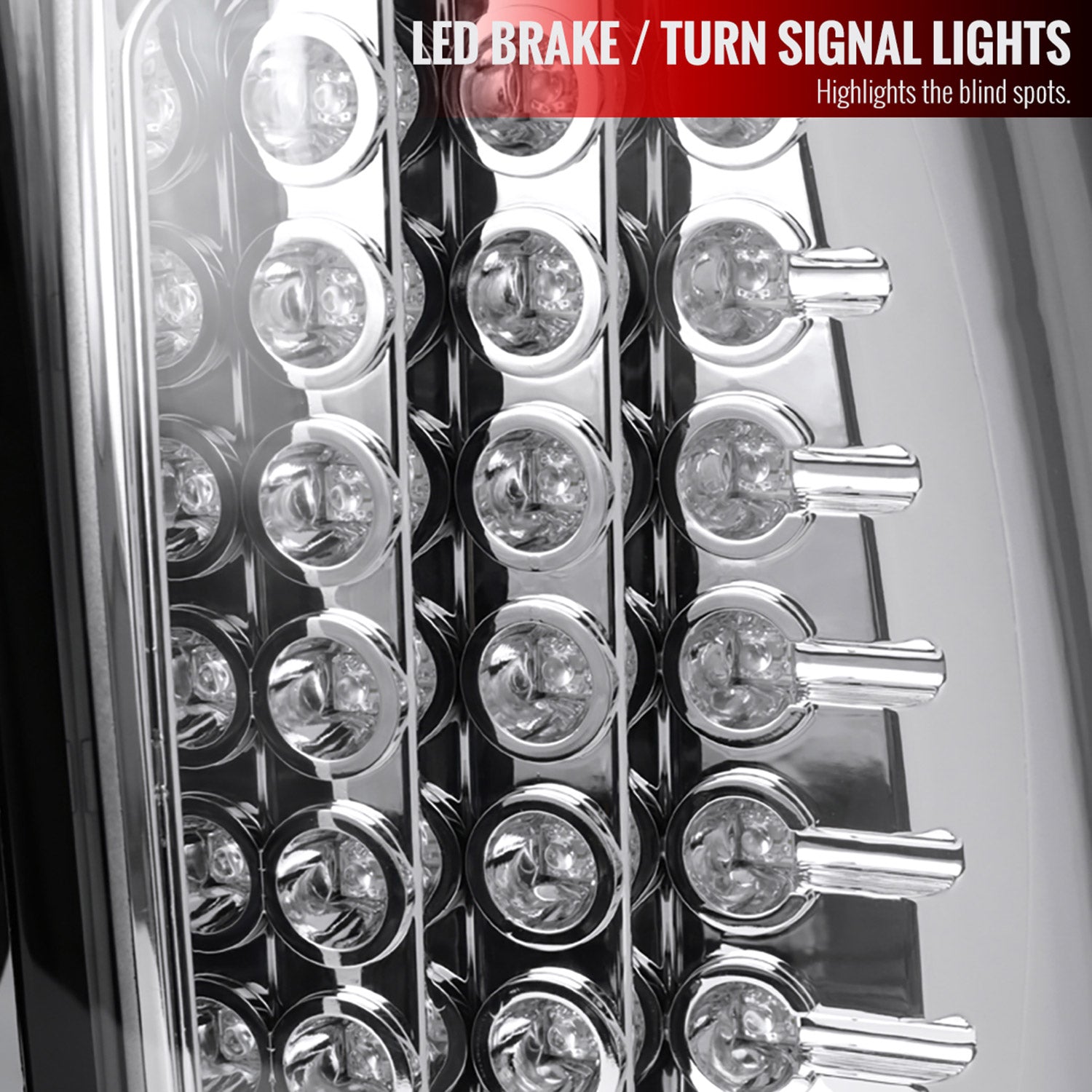 2003-2006 Chevrolet Silverado LED Tail Lights Chrome Housing/Clear Lens