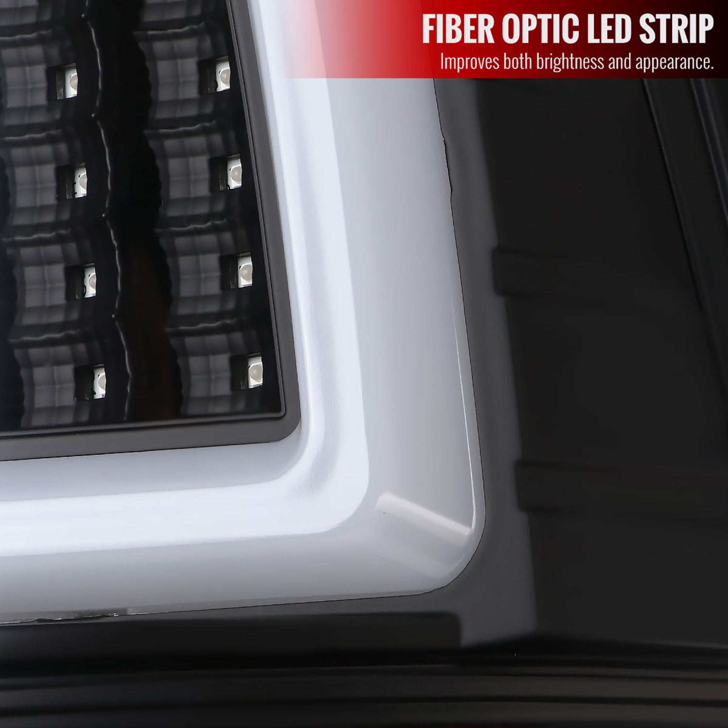 2009-2018 Dodge RAM 1500 2500 3500 White Bar LED Tail Lights Matt Black