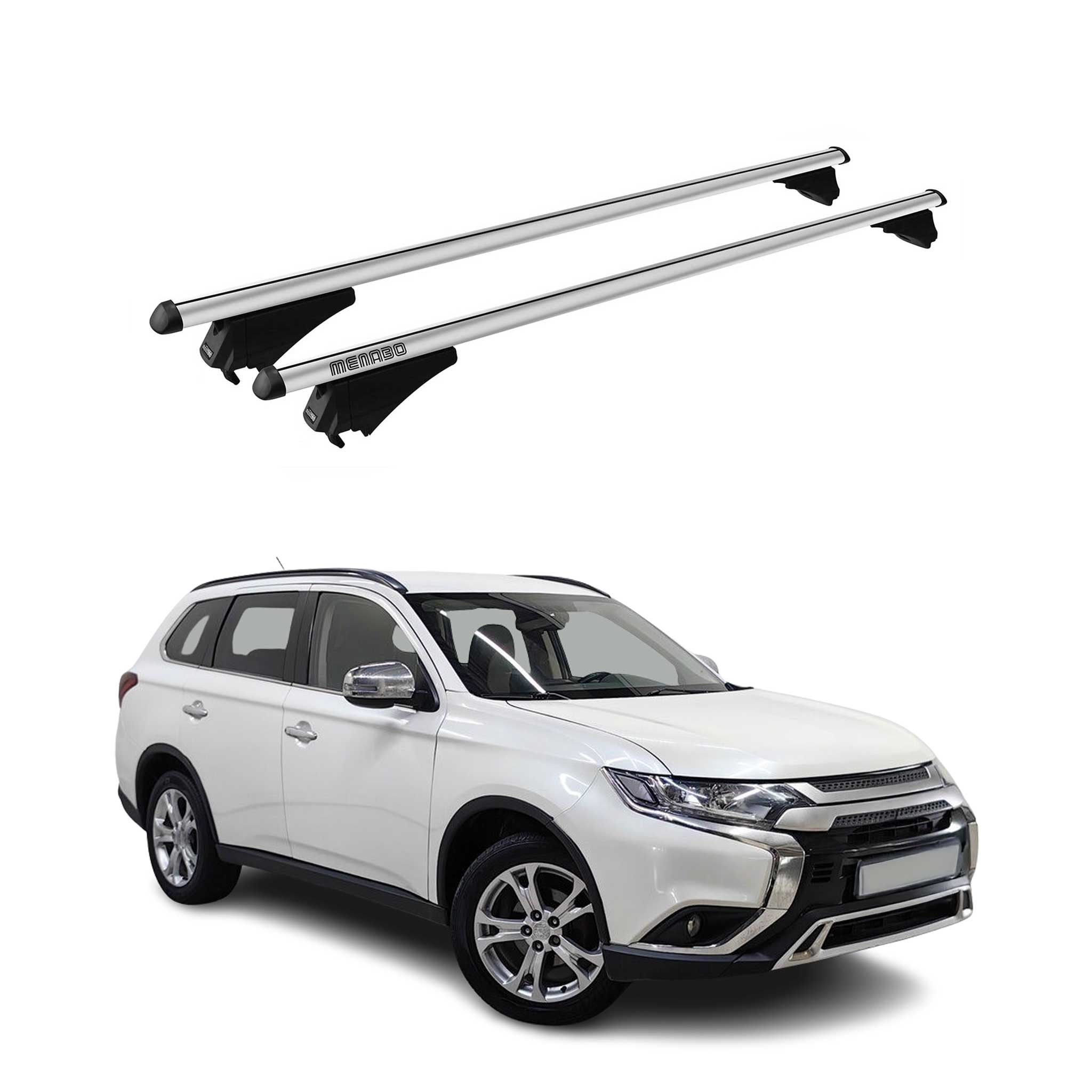 2018-2022 Mitsubishi Outlander PHEV Roof Rack Cross Bars Silver