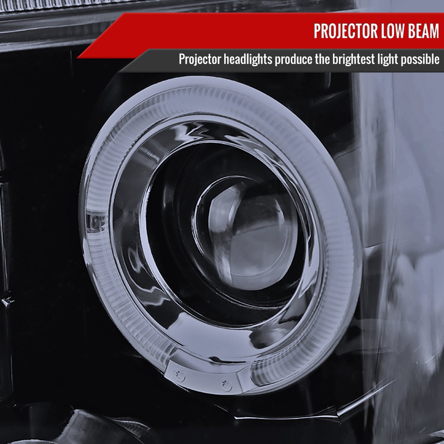 2008-2010 Ford F-250 F-350 F-450 Dual Halo Projector Headlights Black/Smoke