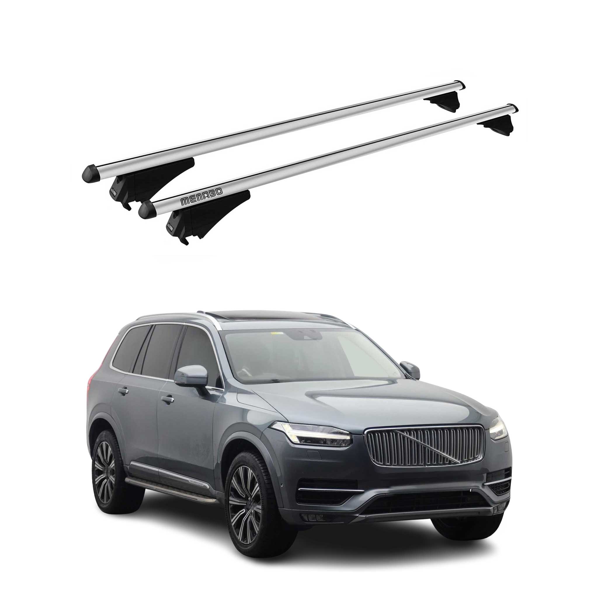 2018-2021 Volvo V90 Roof Rack Cross Bars Silver