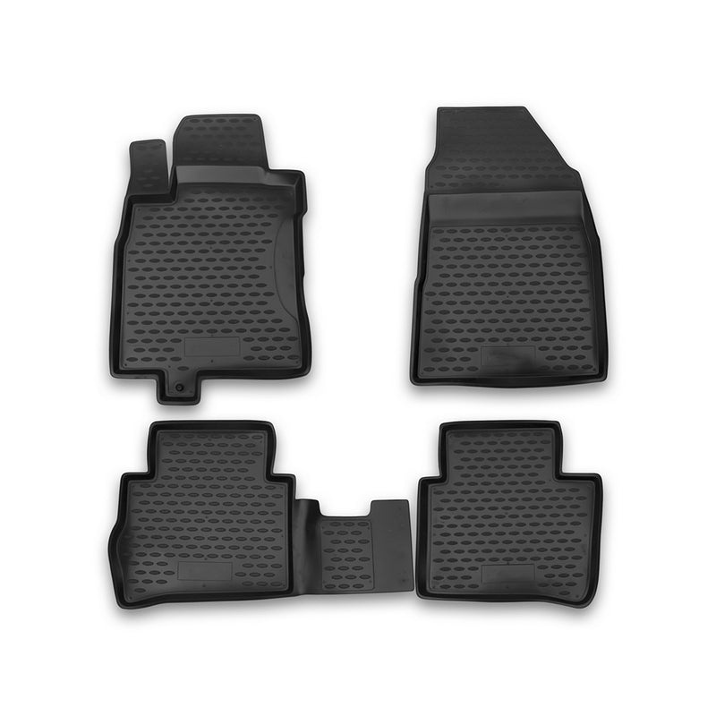 2007-2012 Nissan Versa Floor Mats Liners Full Set All Weather Black