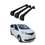 2015-2018 Chevrolet City Express Roof Rack Cross Bars 3Pcs Black