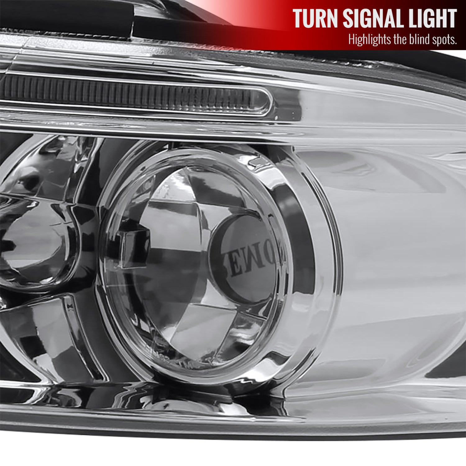 1999-2001 Audi A4/S4 Dual Halo Projector Headlights Chrome/Clear Lens