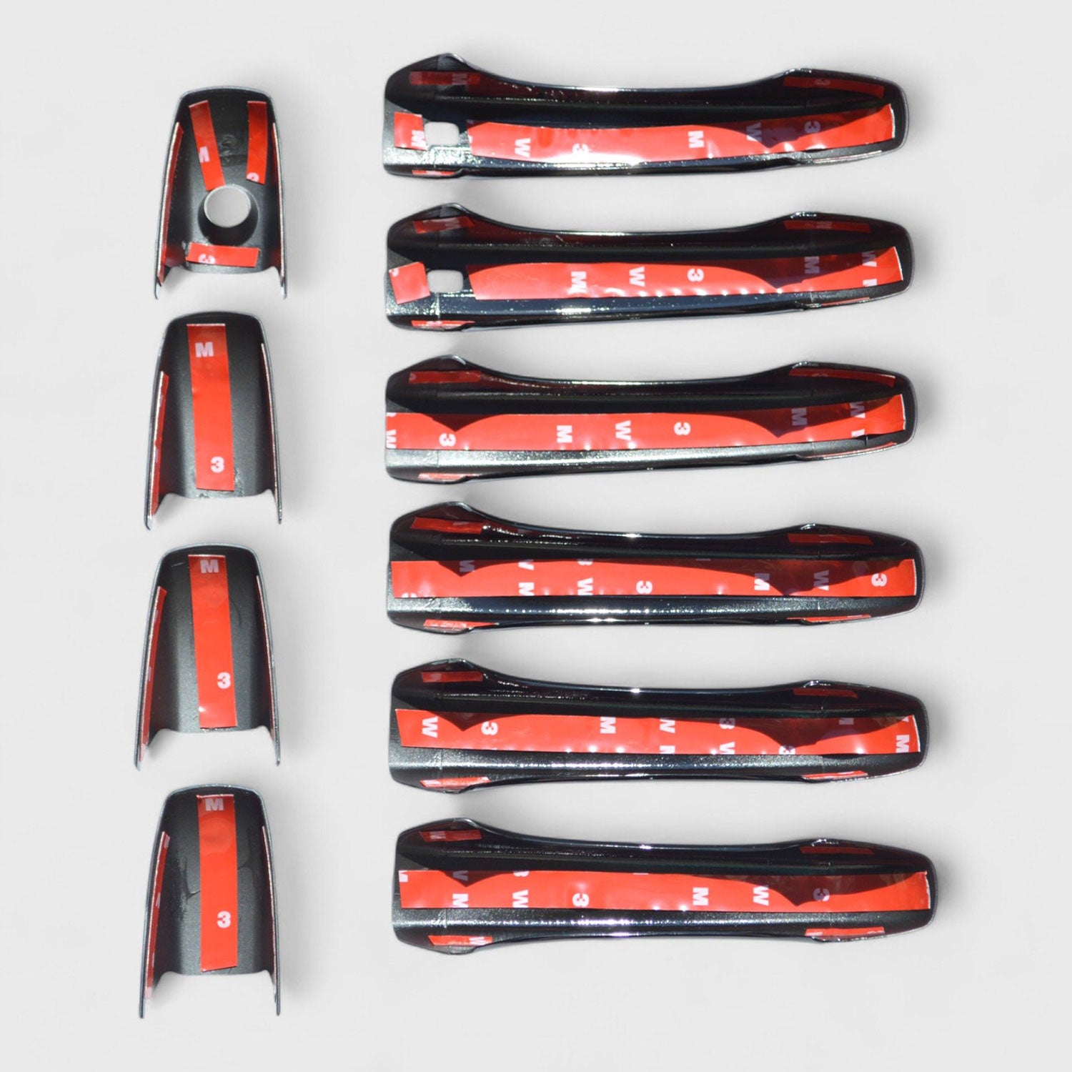 2009-2014 Volkswagen Routan Door Handle Cover Gloss Black 10Pcs ABS Plastic