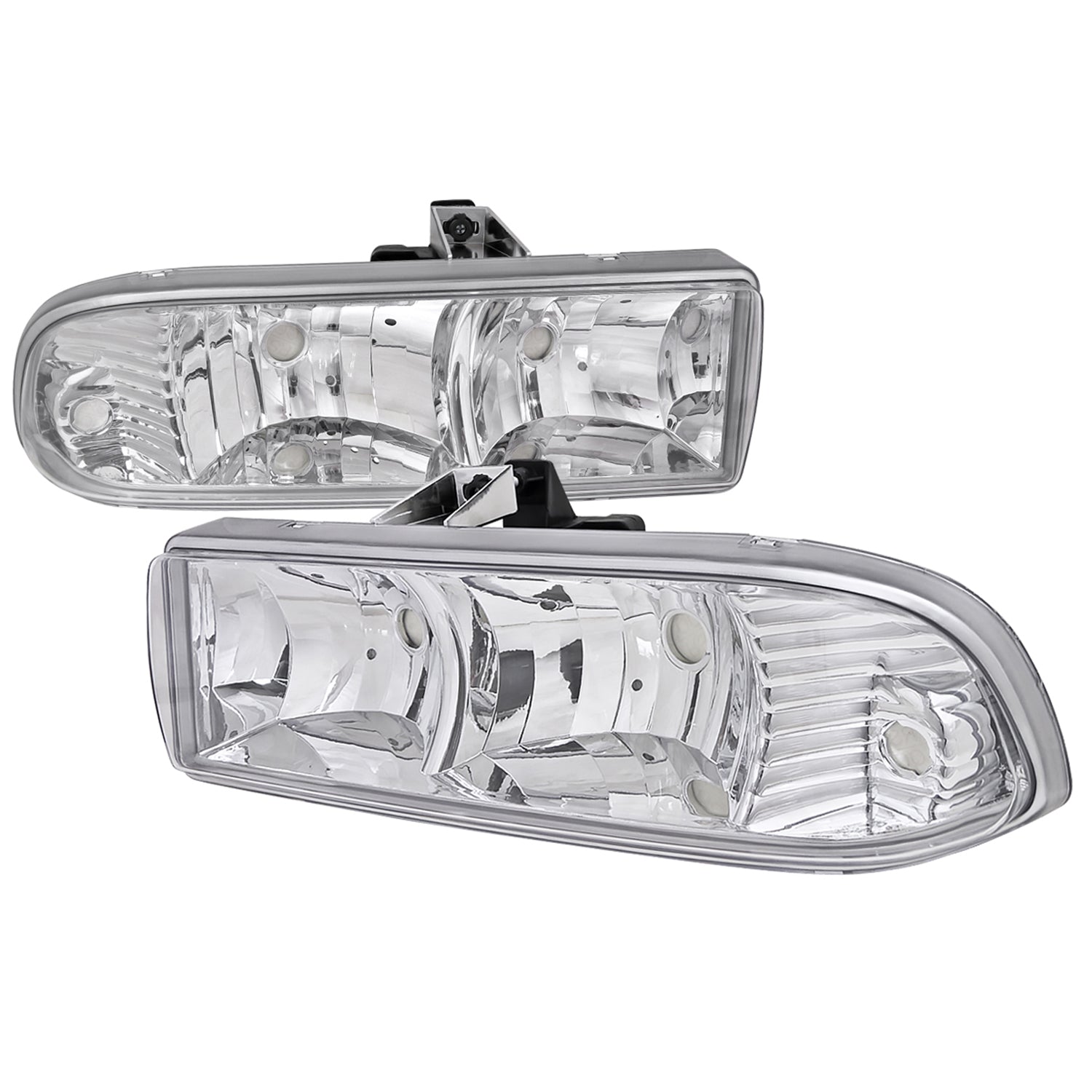 1998-2004 Chevy S10/Blazer Factory Style Headlights Chrome/Clear Lens