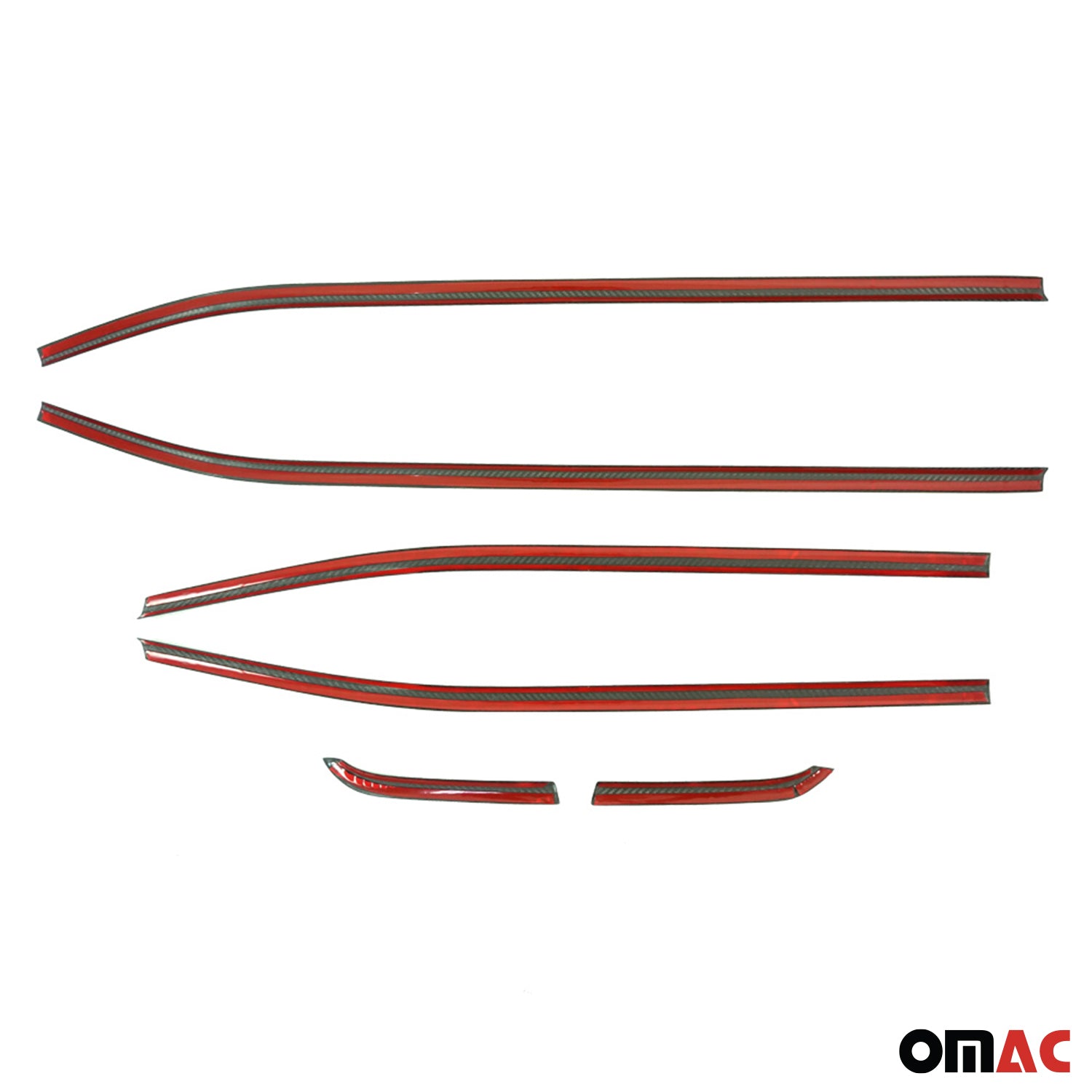 2015-2024 Jeep Renegade Window Molding Trim Streamer Carbon Fiber Black 6Pcs