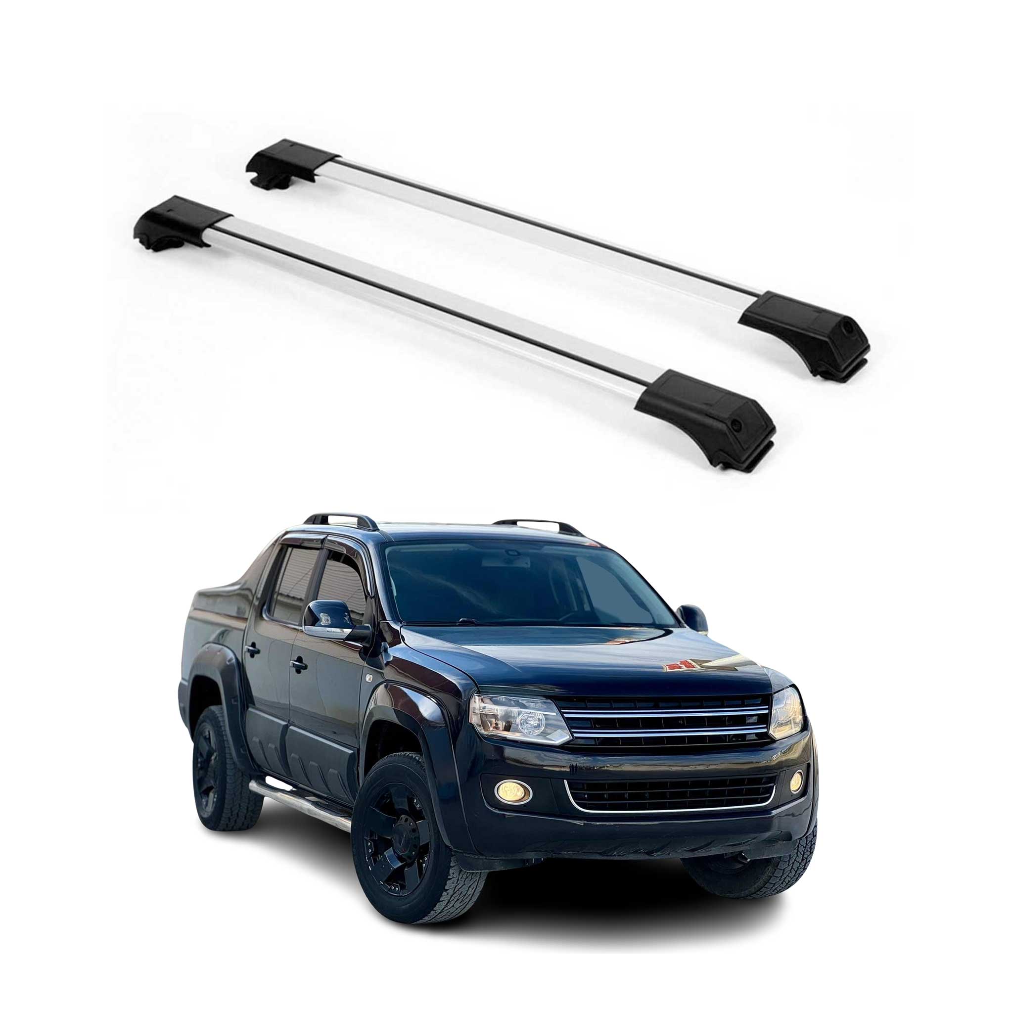 2010-2020 VW Amarok Roof Rack Cross Bars Silver