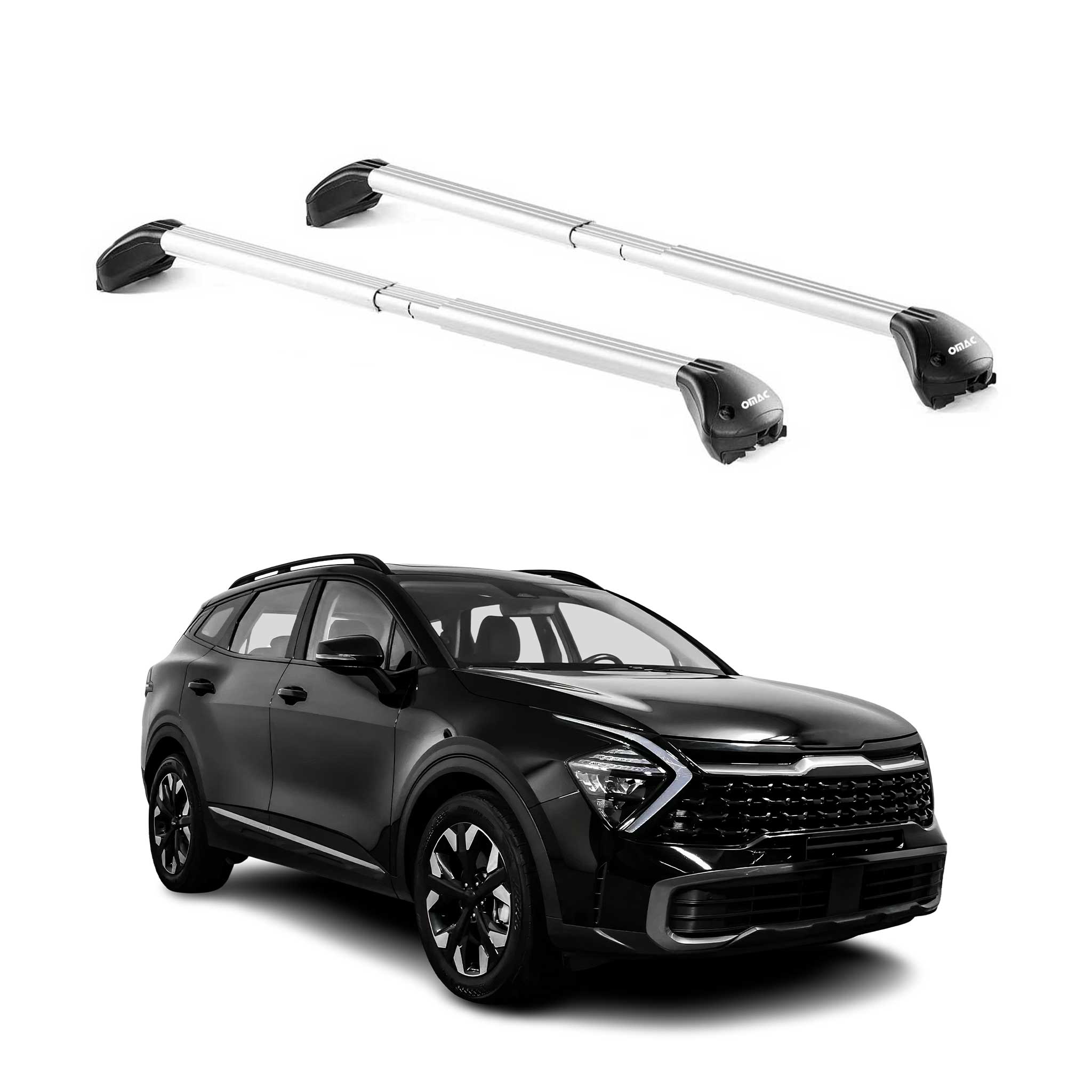 2023-2026 Kia Sportage Roof Rack Cross Bars Silver Lugage Carrier 2 Pcs