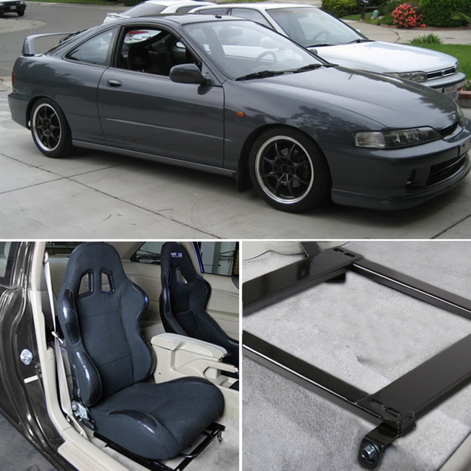 1990-1993 Acura Integra Tensile Steel Racing Seats Mounting Brackets - 2PCS