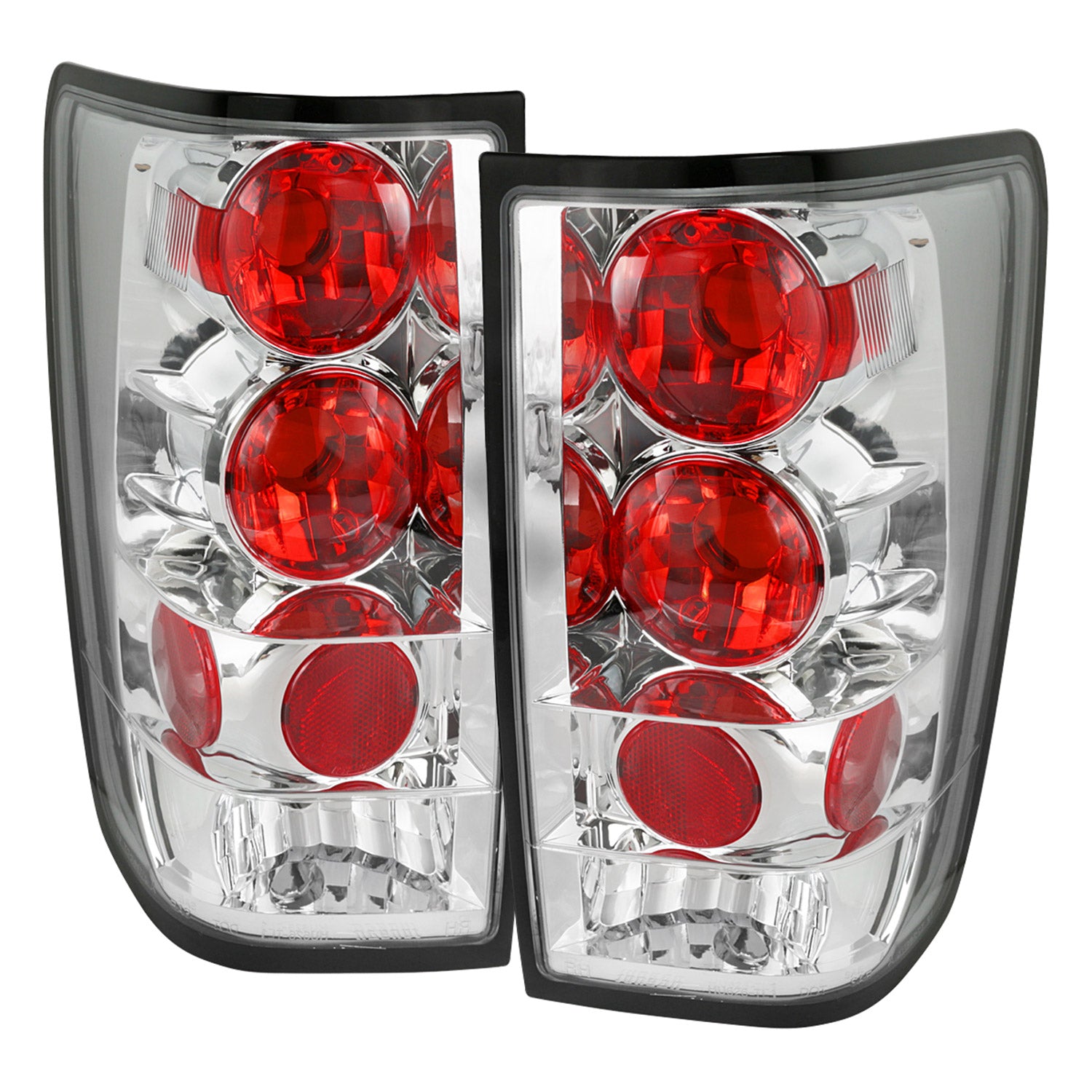 2004-2015 Nissan Titan Tail Lights Chrome Housing/Clear Lens