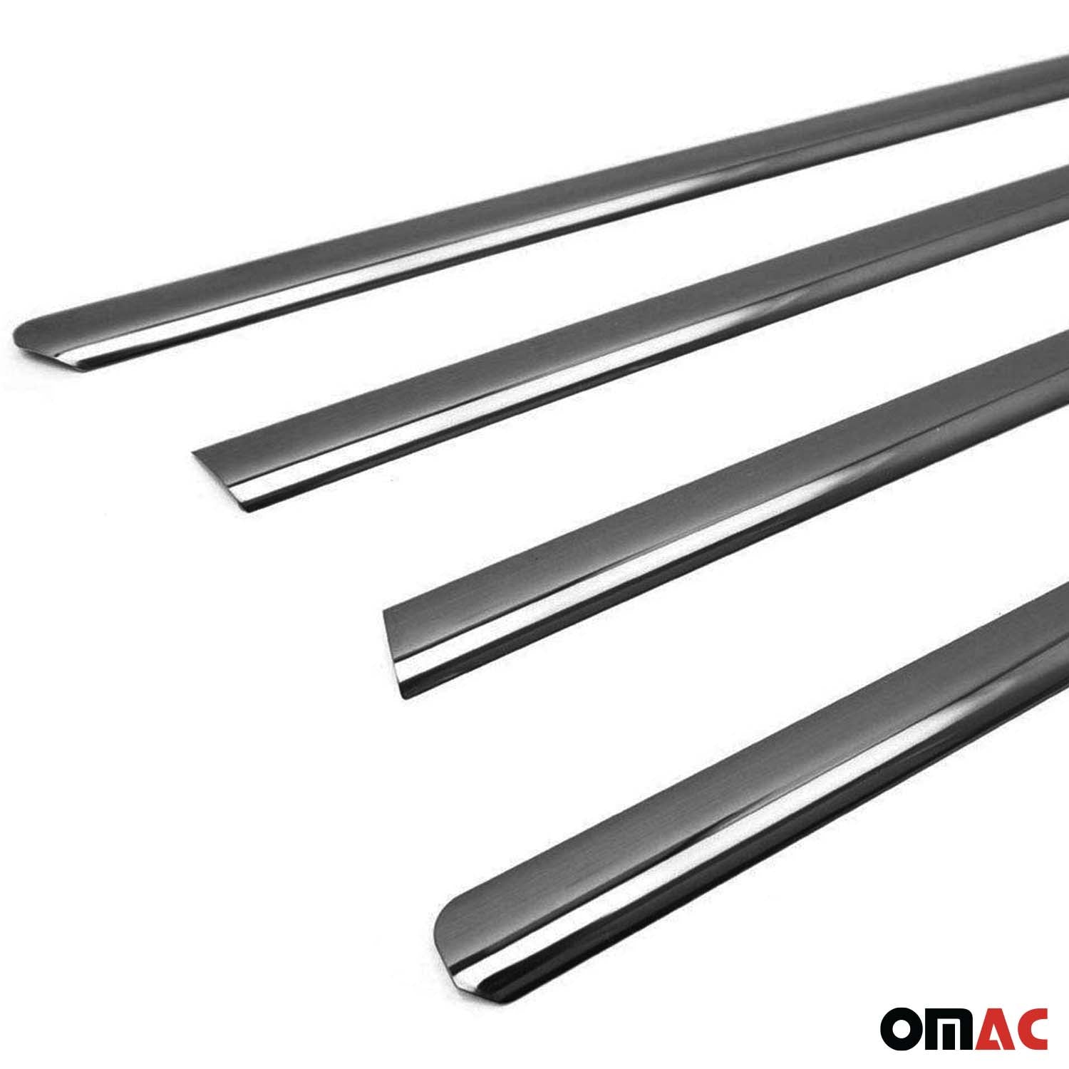 2005-2011 Mercedes M Class W164 Window Molding Trim Streamer Stainless Steel Dark 4x