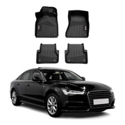 2012-2018 Audi A6 A7 S6 Premium Floor Mats Liners First and Second Row Set Black