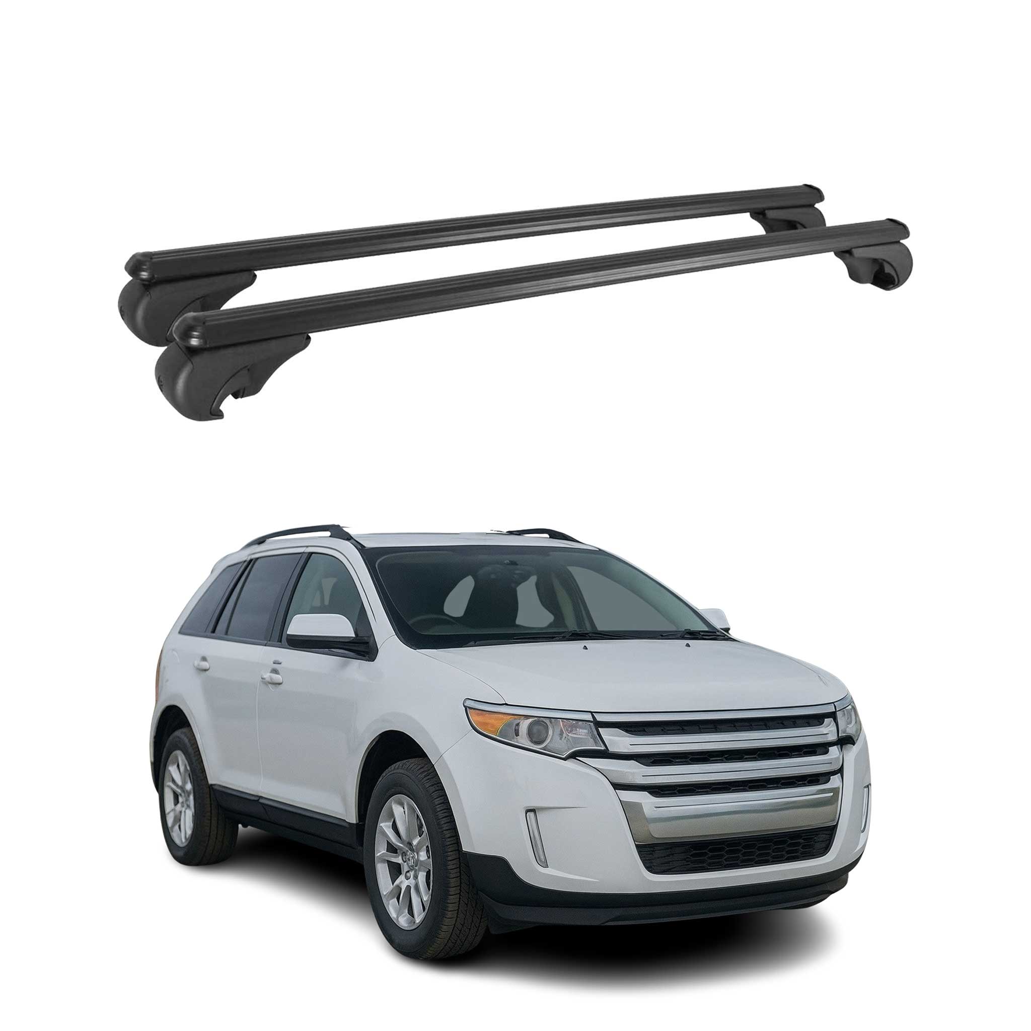 2007-2014 Ford Edge Roof Rack Cross Bars Black