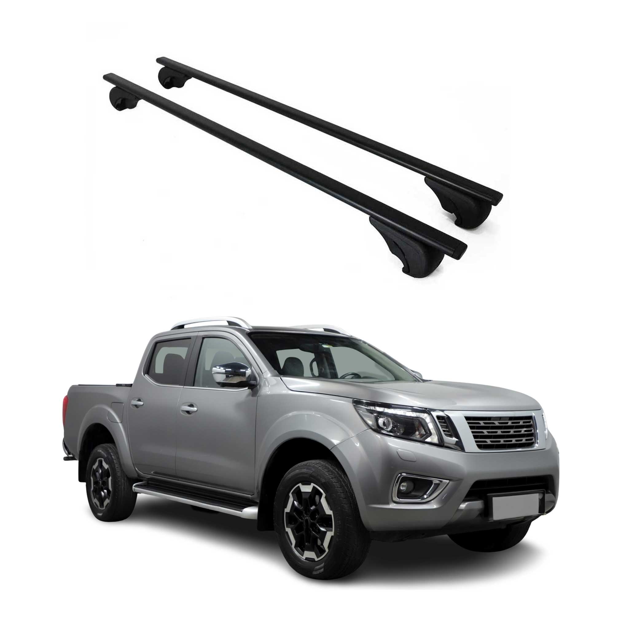 2014-2024 Nissan Navara D23 Roof Rack Cross Bars Black