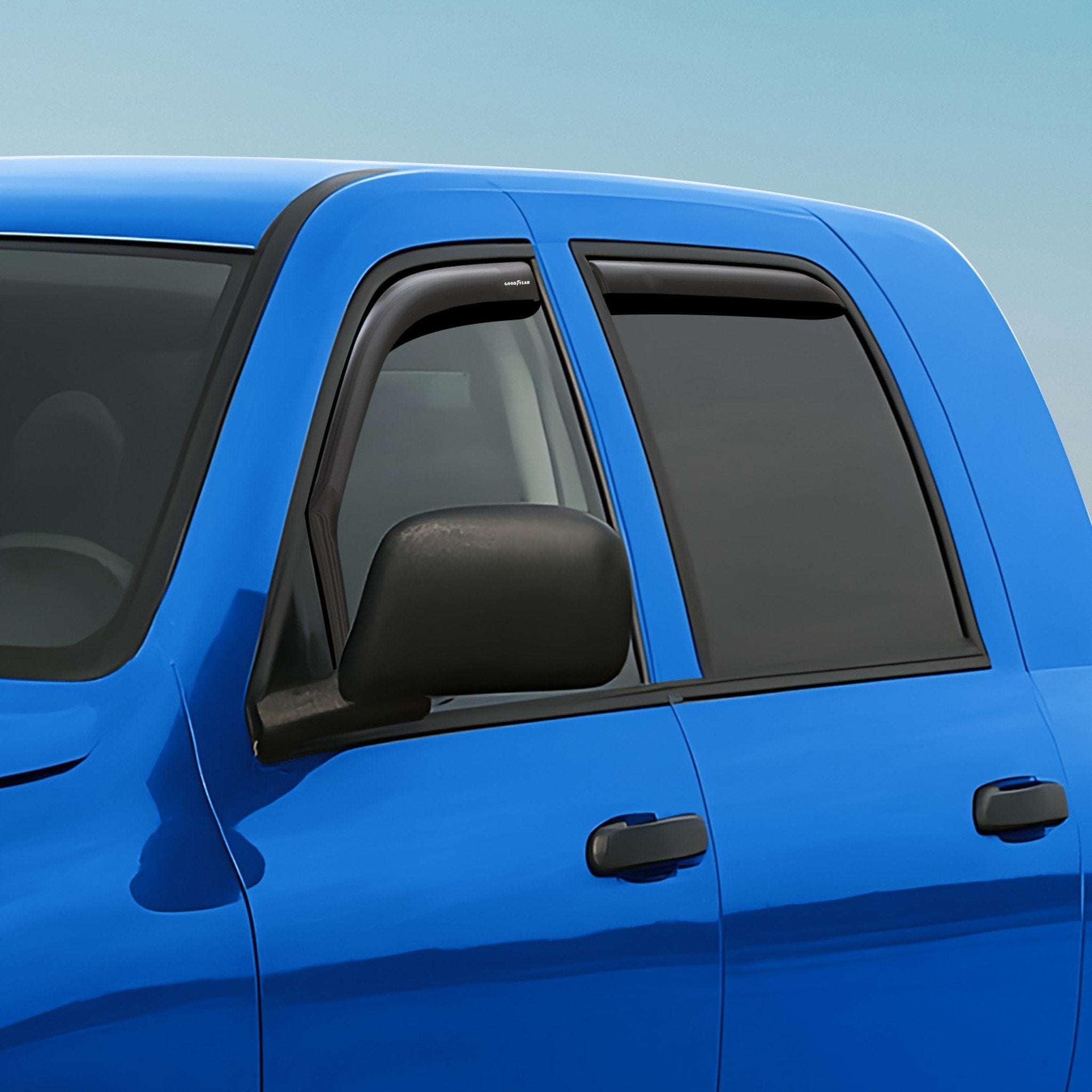 Goodyear Wind Deflectors for Dodge Ram 1500 2500 3500 2002-2009 Mega Cab Smoke