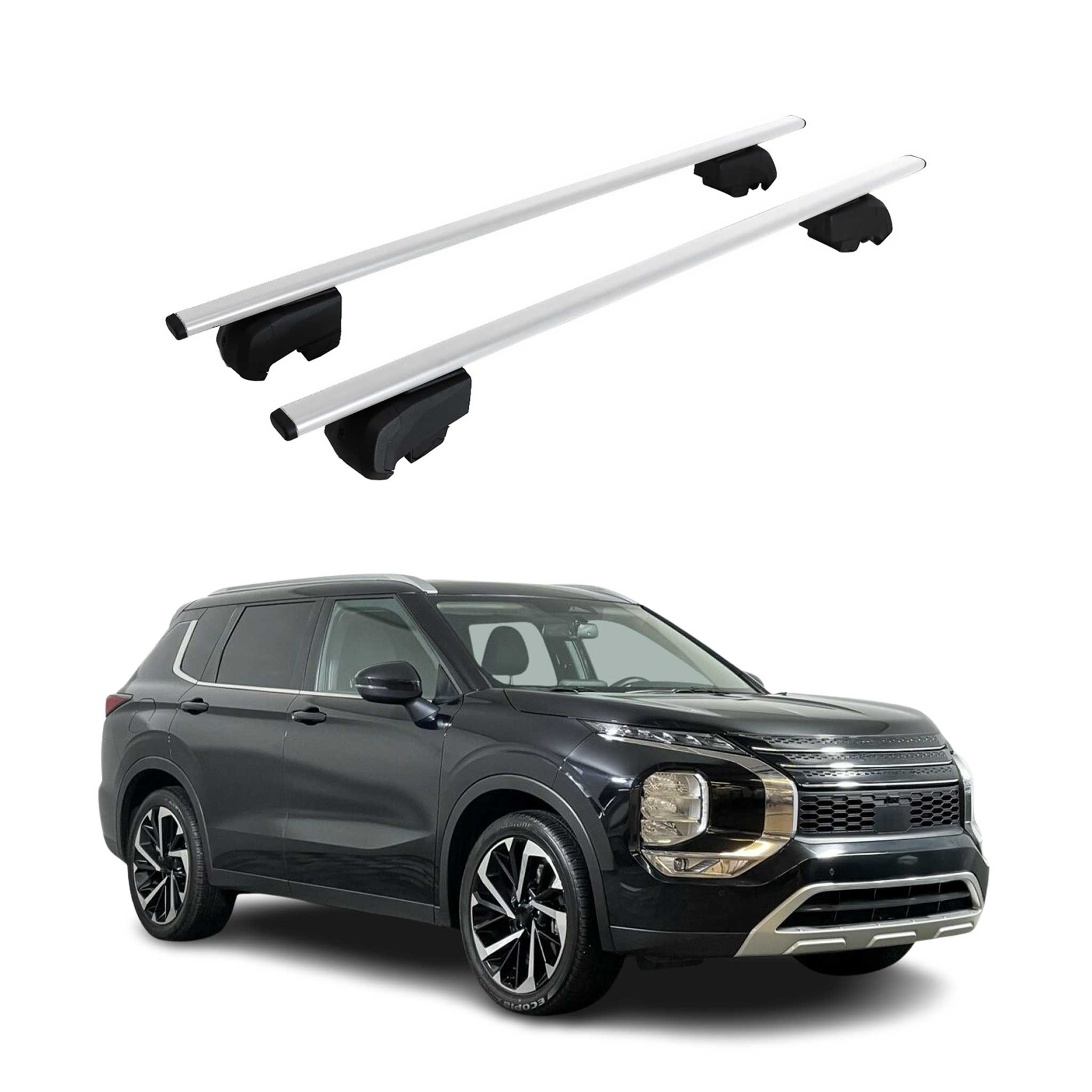 2022-2024 Mitsubishi Outlander Roof Rack Cross Bars Silver