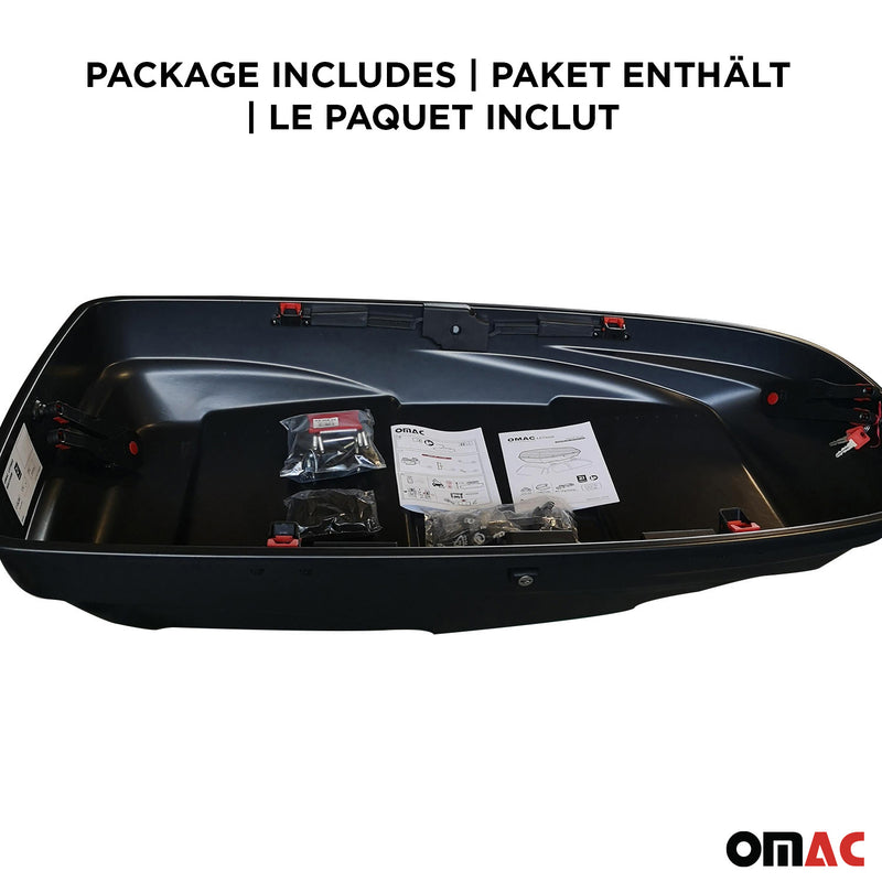 Roof Cargo Box 7.7 Cubic Feet Dual-Side Opening Black