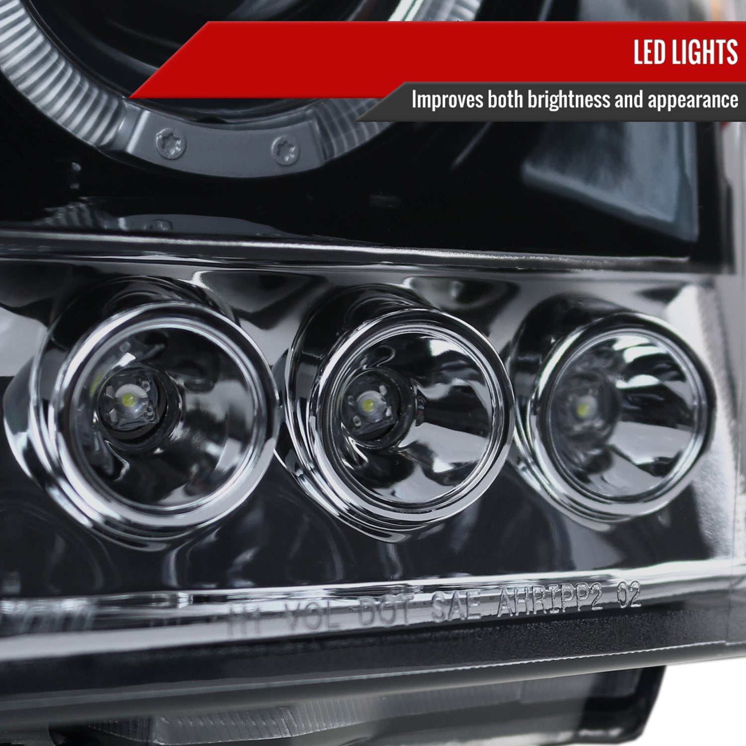2005-2015 Nissan Xterra Dual Halo Projector Headlights Glossy Black/Smoke Lens