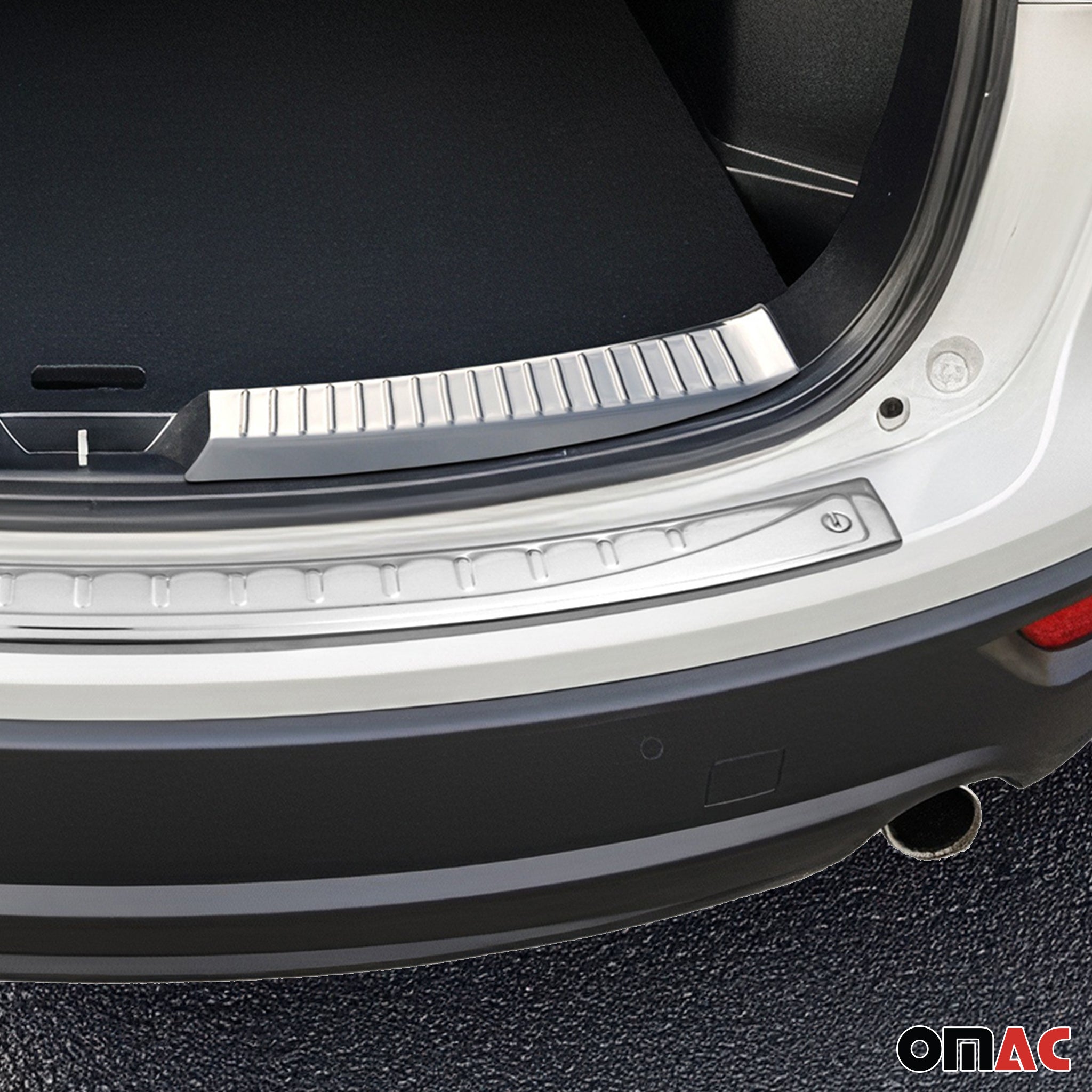 Rear Bumper Guard & Trunk Sill Cover Set for Mazda CX-5 2013-2016 S.Steel Gloss