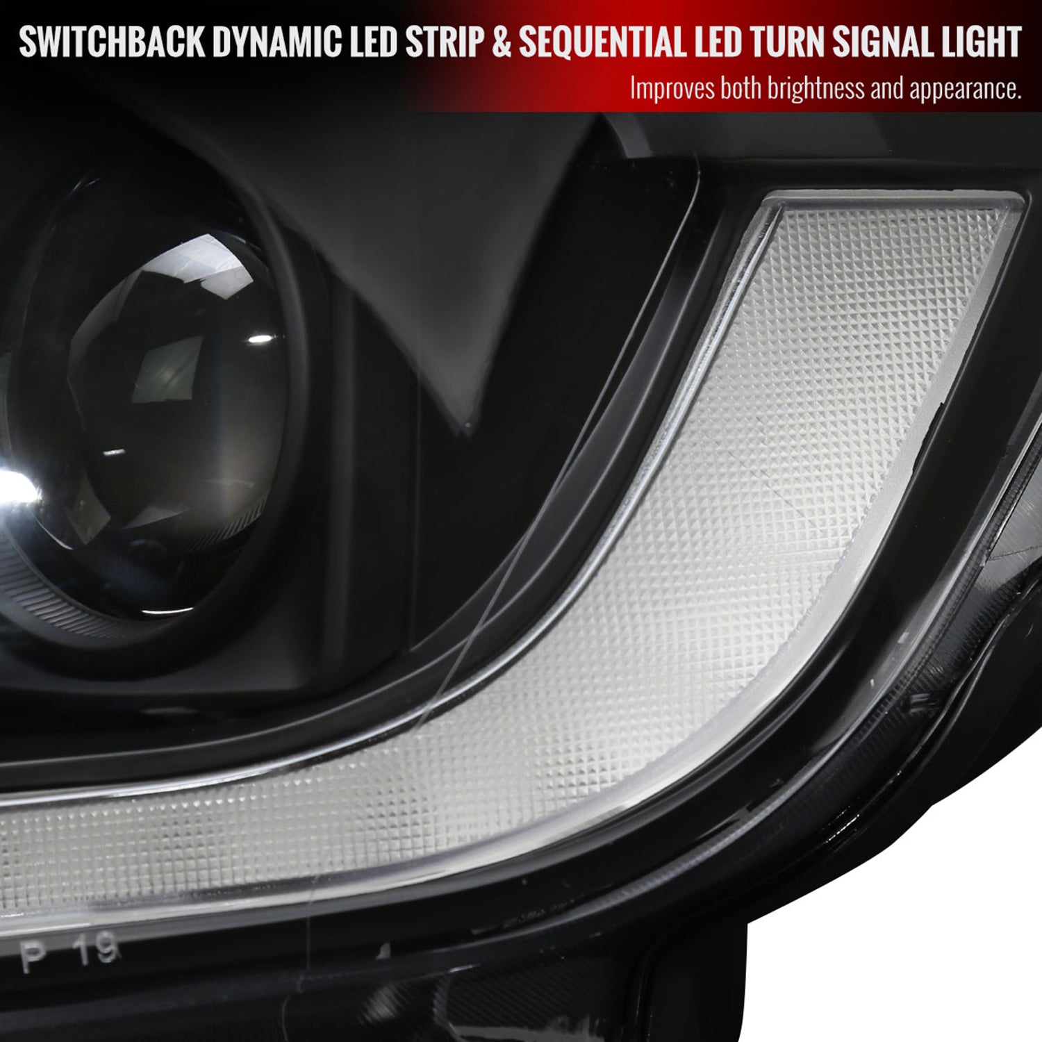 2019-2022 Ford Ranger Sequential LED Bar Projector Headlights Matt Black