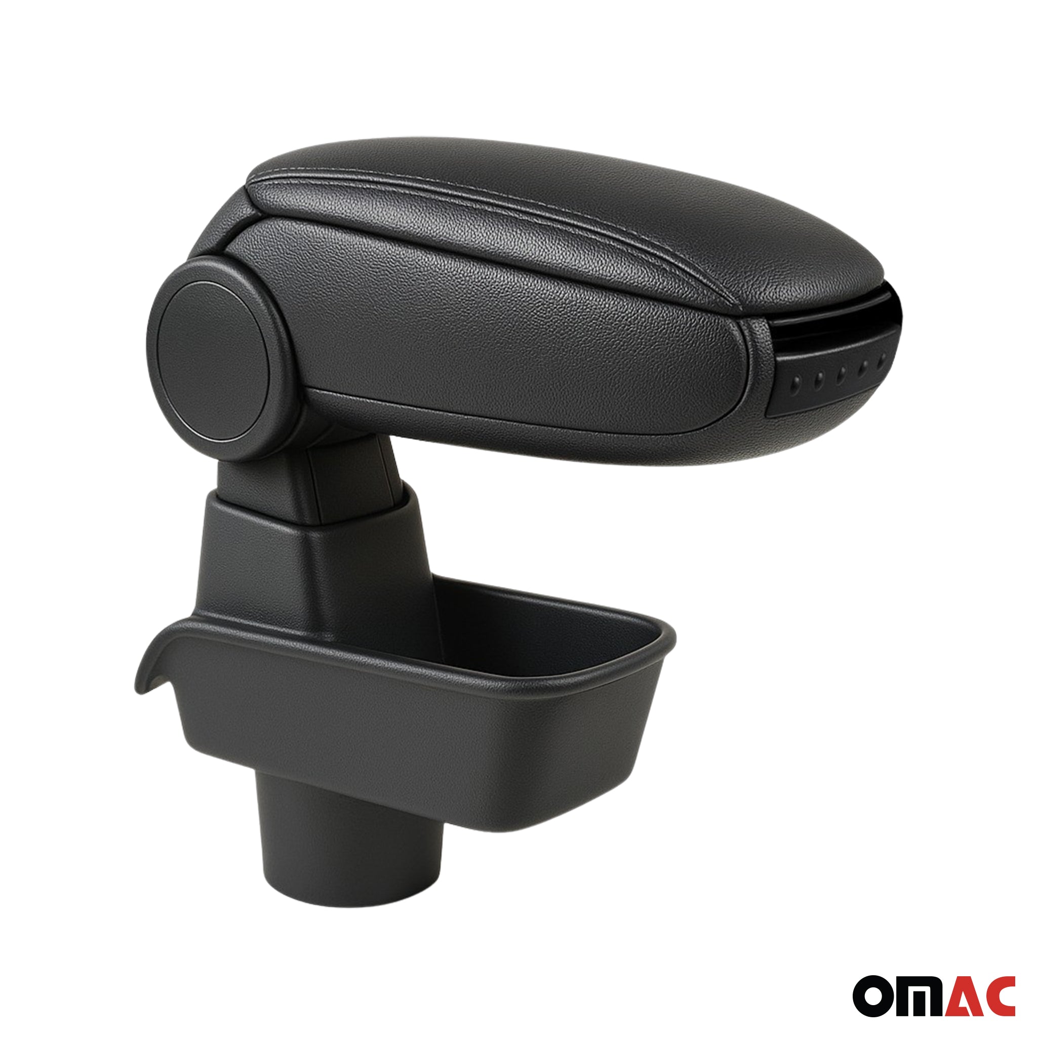 2011-2019 Ford Fiesta Black Center Console Armrest Plastic PU Leather 1Pc