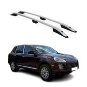 For 2003-2010 Porsche Cayenne Roof Rack Side Rails Aluminium Gray 2 Pcs