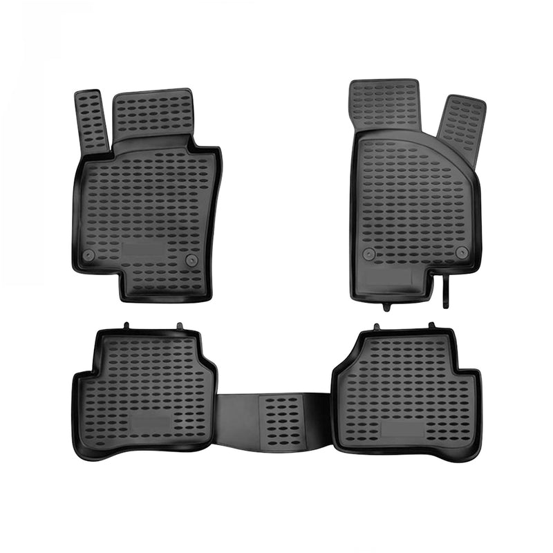 2010-2015 VW Passat B7 Floor Mats Liners Full Set All Weather Black