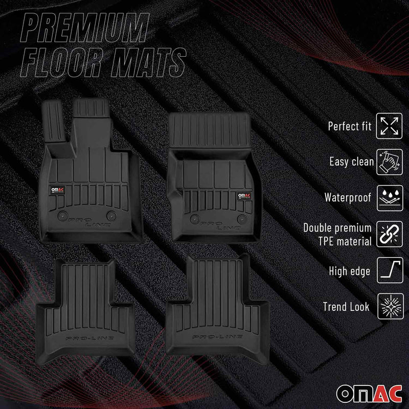 2017-2024 Alfa Romeo Stelvio Premium Floor Mats Liners Full Set All Weather Heavy Duty