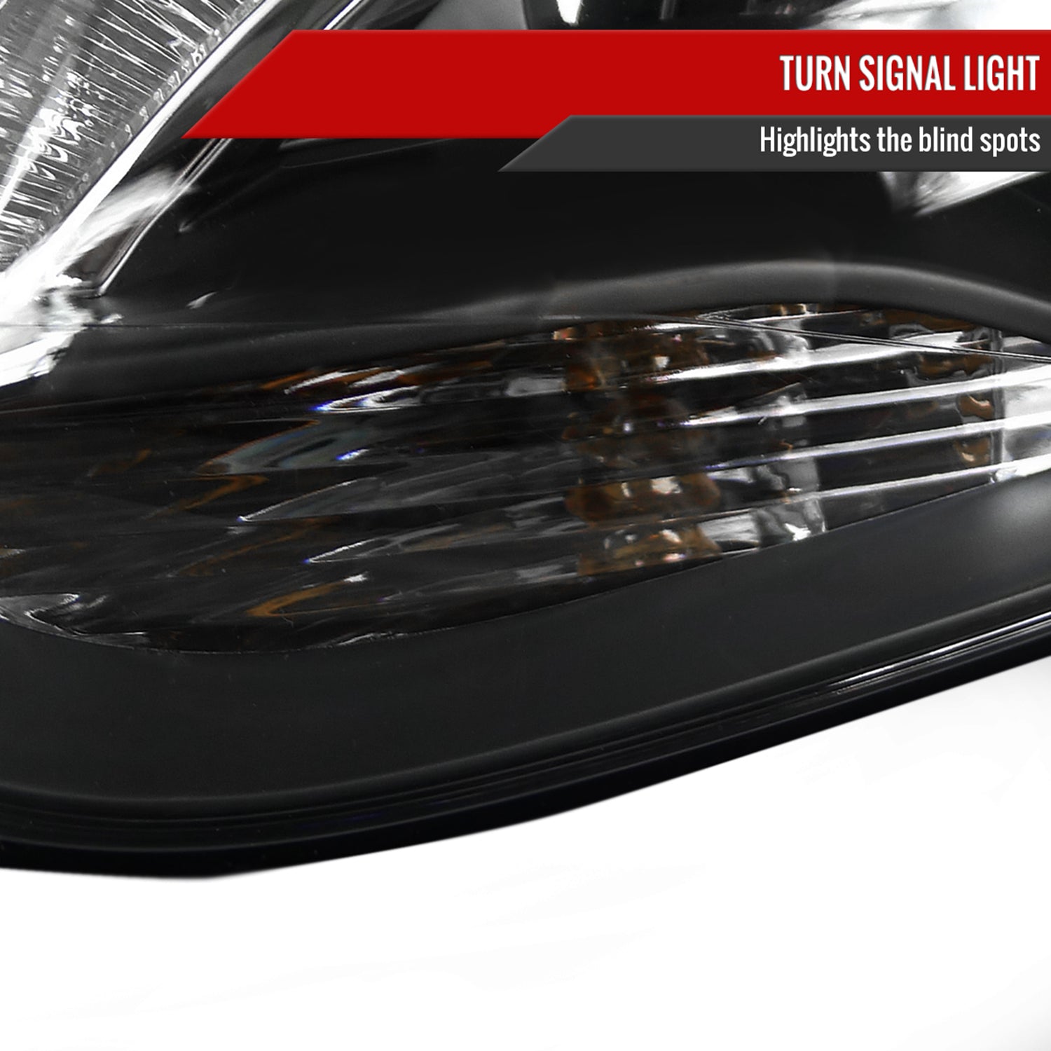 2012-2014 Ford Focus Halo Projector Headlights LED Light Strip Matt Black