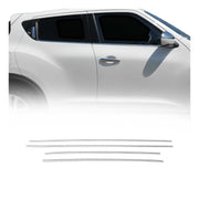 2011-2017 Nissan Juke Window Molding Trim Streamer Stainless Steel Silver 4 Pcs